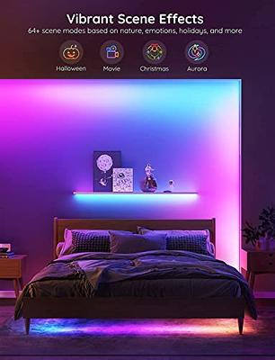 Govee RGBIC LED Strip Lights, 65.6ft Smart LED Lights for Bedroom,  Bluetooth LED Lights APP Control, DIY Multiple Colors on One Line, Color  Changing