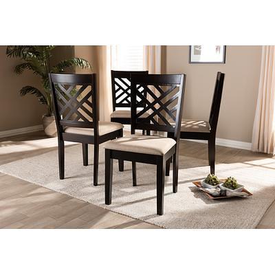 Baxton Studio Louis Traditional French Inspired Grey Fabric Upholstered and White Finished Wood 2 Piece Dining Chair Set