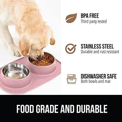  Gorilla Grip Collapsible Dog Bowl, Silicone Set Of 2 Travel  Bowls