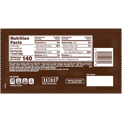 M&M's Milk Chocolate Candies Share Size, 3.14 oz