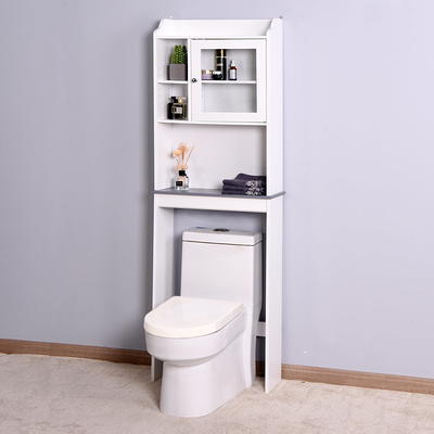 Yoneston Adjustable Bamboo Bathroom Shelf over Toilet 3-Tier