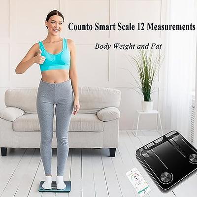 Bveiugn Smart Wireless Digital Bathroom BMI Weight Scale, Black