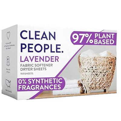 Clean People All Natural Fabric Softener Sheets - Plant-Based, Eco Friendly Dryer  Sheets - Naturally Softens & Removes Static - Vegan Laundry Softener With  Essential Oils - Lavender, 160 Pack - Yahoo Shopping