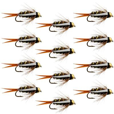  The Fly Fishing Place Bead Head Rainbow Warrior and Zebra  Midge Assortment - 1 Dozen - 3 Each of 4 Patterns Sizes 14, 16, 18 -  Tailwater Fly Fishing Flies Collection : Sports & Outdoors