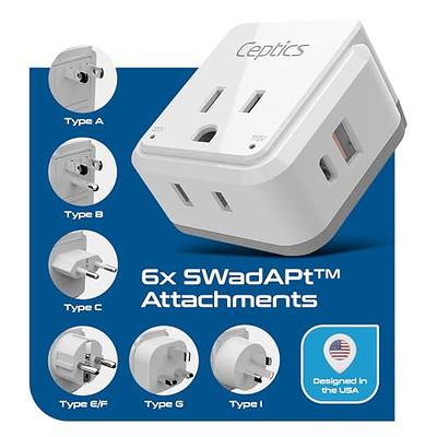 European Compact Travel Adapter  Type E & F Plug Adapter – Ceptics