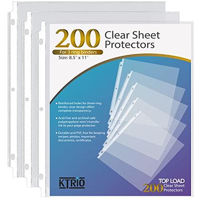 25 Pack 3 x 5 Photo Album Pages For 3 Ring Binder, Archival Photo Sleeves