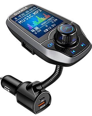 Upgraded Bluetooth FM Transmitter for Car, Wireless Radio Adapter