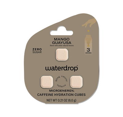 waterdrop Microenergy, Energy Powder Packets, Blackberry & Kola Nut Flavor,  Natural Energy Drink with 80 mg Caffeine, Zero-Sugar - NERO 48 Cubes