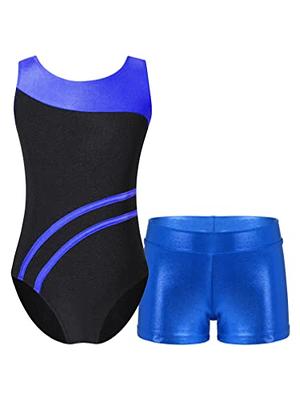 Blue 2-Piece Tank Bodysuit & Short Set