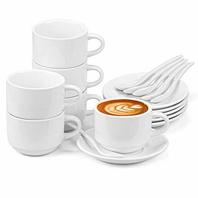 Youngever 3 Pack Espresso Cups, Double Wall Thermo Insulated Espresso Cups,  Glass Coffee Cups, 5 Ounce (Tall)