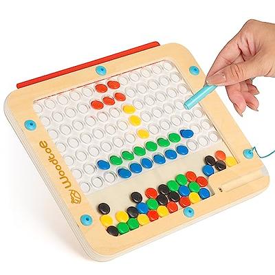 Kids Toys Magnetic Drawing Board: Magnetic Dots Board Travel Toys Games for  Kids Ages 3-5 4-8 Yr Toddler Car Activities Gifts for 3 4 5 6 7 Year Old