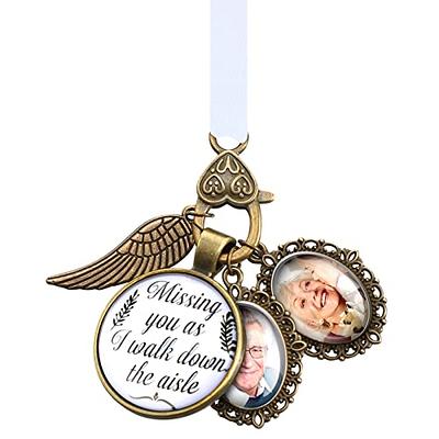 Christmas Wedding Angel Bouquet Charm, Swarovski Crystal Bouquet