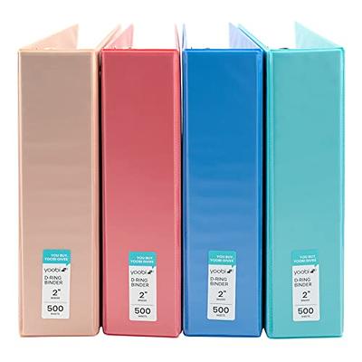 1 Inch Binder, 4 Pack - Multicolor