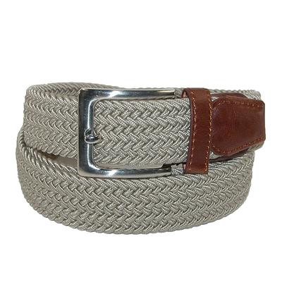 George Men's Reversible Black to Brown Braided Belt With Big & Tall Sizes 