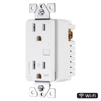 2 Pack Defiant Outdoor Smart Plug 15 Amp 120-Volt Wi-Fi & Bluetooth Enabled