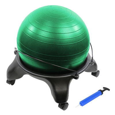 CanDo Metal Ball Chair - Inflatable Ergonomic Active Seating Exercise Ball  Chair with Air Pump for Home, Office, and Classroom
