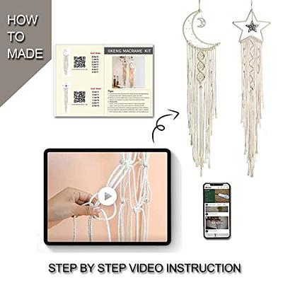 Moon+Star Macrame Kit, 2 in 1 Macrame Kits for Adults Beginners, Includes  Macrame Cord and Instruction with Video, Macrame Wall Hanging Supplies,  Craft Kits for Adults DIY Dream Catcher Kit - Yahoo Shopping