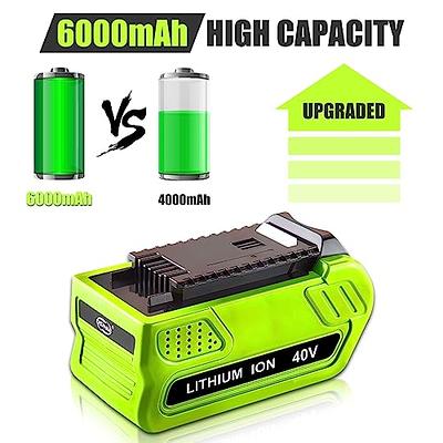 6000mAh 40 Volt Max Lithium Battery Replacement for Black and