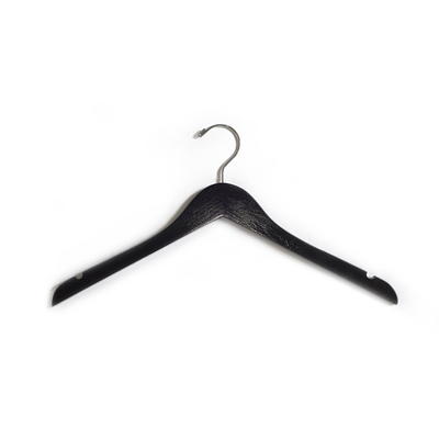 White Wooden Top Hanger, (Box of 8) Space Saving 17 Inch Flat Hangers with  Chrome Swivel Hook & Notches for Hanging Straps 