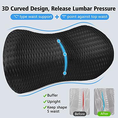 Car Seat Chair Waist Lower Back Pain Relief Travel Lumbar Support