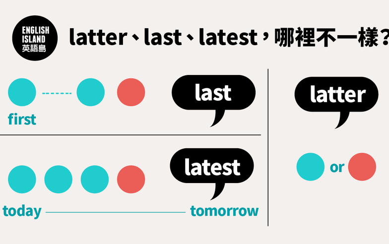 【英語小測驗】latter、last、latest，哪裡不一樣？