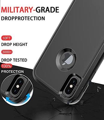 Diverbox for iPhone X Case/iPhone Xs Case [Shockproof] [Dropproof]  [Tempered Glass Screen Protector ] Heavy Duty Protection Phone Case Cover  for Apple