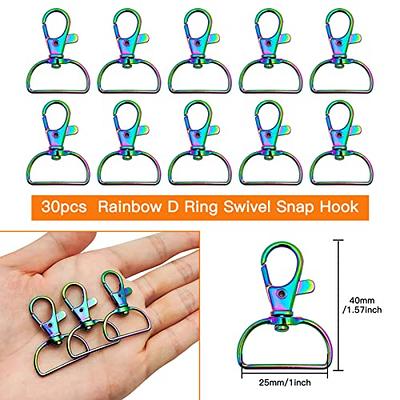 30pcs Swivel Snap Hook D Ring,Metal Swivel Clasps Lobster Lanyard Clasp  Swivel Clasps Claw Lobster Clasp Key Chain Clip Hook for Keychain  Lanyard,Purse,Jewelry,DIY Crafts Supplies(Rainbow,1 inch) - Yahoo Shopping