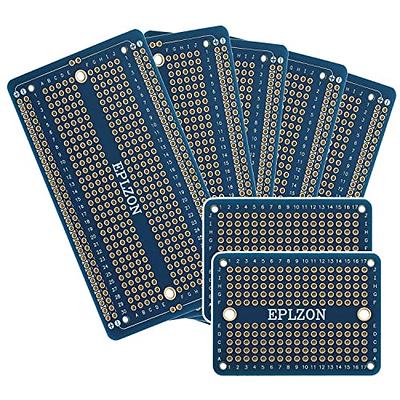 EPLZON Solderable Breadboard PCB Board Gold-Plated Solder Breadboard for  DIY Electronics Projects Apply to Arduino Soldering Projects 3.5x2.05 (5  Pack + 2 Mini Board, Blue) - Yahoo Shopping