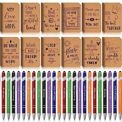 Estune 48 Pcs Bible Pens Notepads Gifts Set 24 Bible Ballpoint Pen