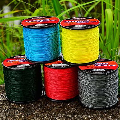 4 Strands PE Braided Fishing Line Abrasion Resistant 328Yard 10LB Grey