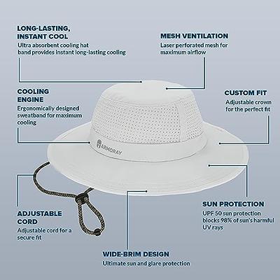 ARMORAY Cooling Boonie Bucket Hat - Wide Brim Adjustable Sun Hats