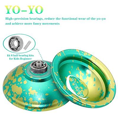 YOYOSTUDIO Yoyo Professional Unresponsive Yo Yo for Kids 8-12, Fingerspin  Yoyo for Adults Kids Beginners, Metal Trick Yoyo, Pro Yo-Yo with 10  Strings