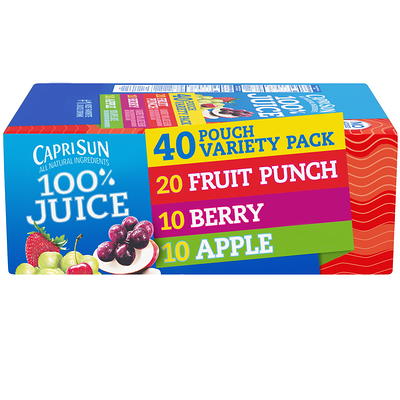 Capri Sun Organic Apple Juice Box Pouches, 10 ct Box, 6 fl oz Pouches