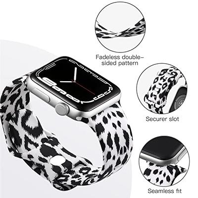 Thick Leather Apple Watch Band / Leopard or Cheetah Print / 