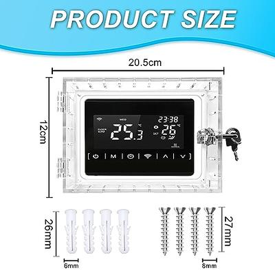 Universal Thermostat Lock Box With Key Clear Large Thermostat