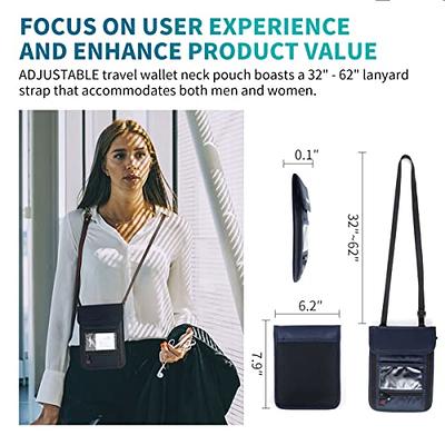 Hidden Travel Belt Wallet Passport Holder with RFID Sleeves Set for Men &  Women