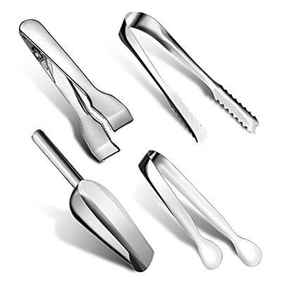 4 Pack Silicone Kitchen Cooking Tongs Set, Stainless Steel Nonstick Food  Tong wi