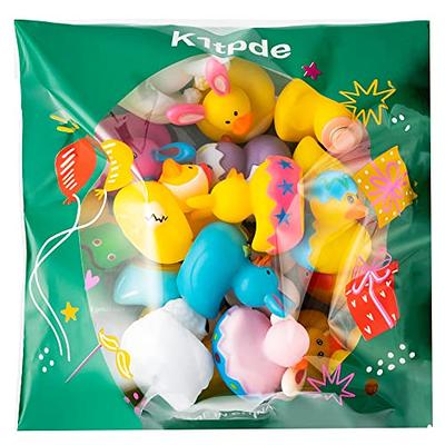  48 Pcs Mini Rubber Ducks Bath Duck with 48 Sunglasses Toy Sets,  Christmas Rubber Duck in Bulk Bath Toy Bathtub Toys for Gift Holiday Cruise  Birthday Christmas Party Favors (Yellow, Black) 