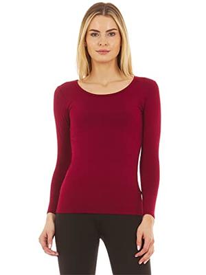 Thermajane Thermal Shirts for Women Scoop Neck Long Sleeve Winter Tops  Thermal Undershirt for Women (Red, 3X-Large) - Yahoo Shopping