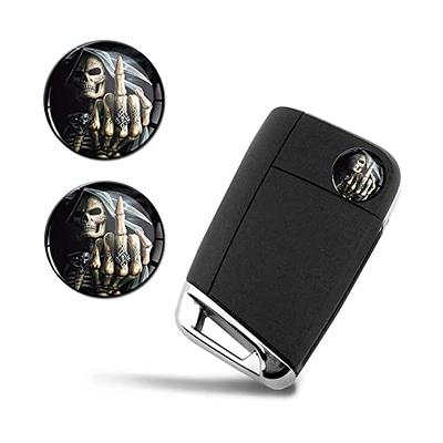 2X 3D Metal Skeleton Skull Decal Stickers Badge Emblem Decor Auto