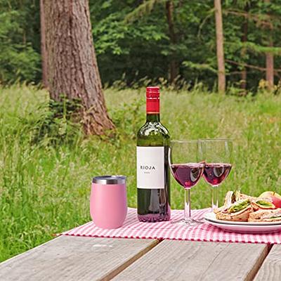 AMZUShome Stainless Steel Wine Glasses Cups.Double Walled Vacuum