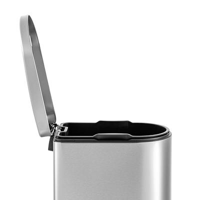 Qualiazero 20 Gal Stainless Steel Step on Kitchen Trash Can