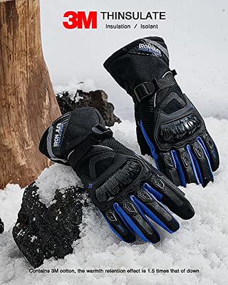 SKYDEER Men's Winter Snow Gloves with Soft Premium Genuine Deerskin Suede Leathe