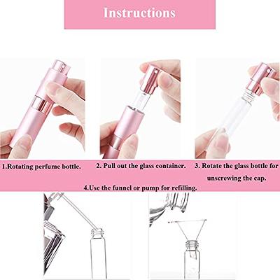 Homeyes 50ML 1.7 OZ Refillable Atomizer Spray Glass Empty Perfume Bottles  for Travel