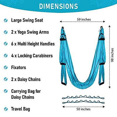 Aerial Yoga Swing Set Anti Gravity Yoga Hammock for Outdoor and Indoor  Inversion Therapy Flying Sling Set (with Ceiling Mount Accessories)