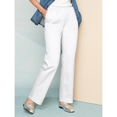 Women's Classic Comfort® Straight Leg Pull-On Pants, White 3X