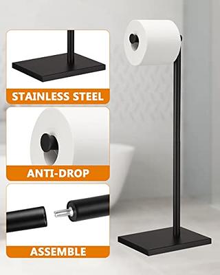 Delta Free Standing Toilet Paper Holder with Storage Shelf and Extra Roll  Holder in Matte Black - Yahoo Shopping