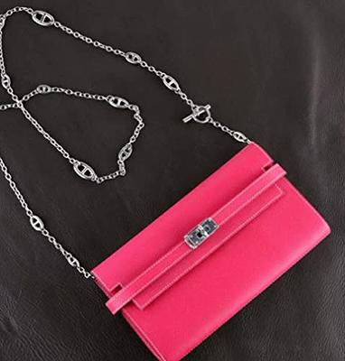 Kelly Wallet Conversion Kit Conversion Kit for Kelly Wallet Insert Strap  Kelly Wallet on Chain Gold (Bubblegum, 120cm Silver Chain) - Yahoo Shopping