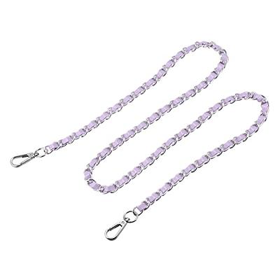 uxcell Purse Chain Strap, 47 Leather Iron Flat Chain Strap Handbag Chains  Purse Straps Shoulder Cross Body Replacement Strap(Purple + Silver) - Yahoo  Shopping