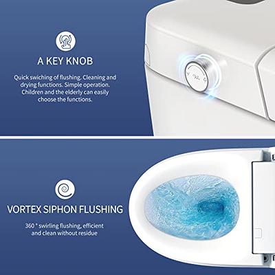 Ivyel J-2 Smart Electric Bidet for Toilet Seat, Fits Round toilets,Warm  water, Heated bidet toilet seat, Heated Dryer, Child Function, Stainless  Steel